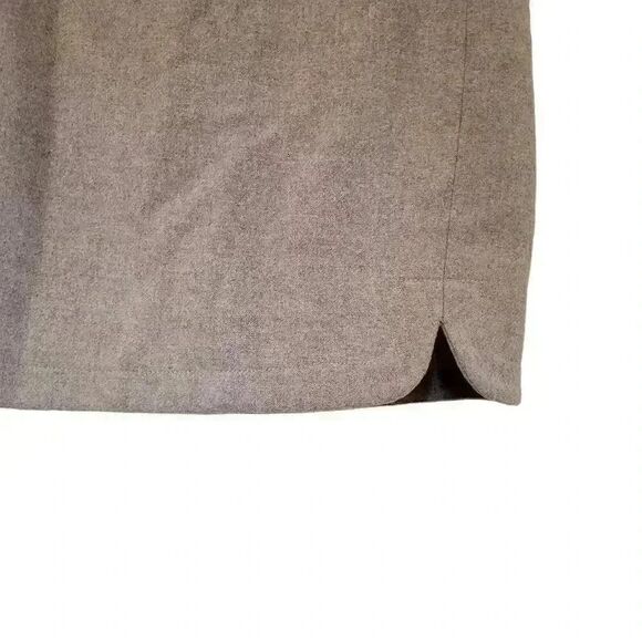 J. Crew Women's Oatmeal Wool/Viscose Lined Straight Pencil Mini Skirt - Picture 4 of 11